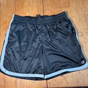 Champion Black Athletic Men's Shorts with Gray Trim